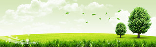 田野的春天绿色背景全国节能宣传周春天绿色环保风景蓝天白云草地背景